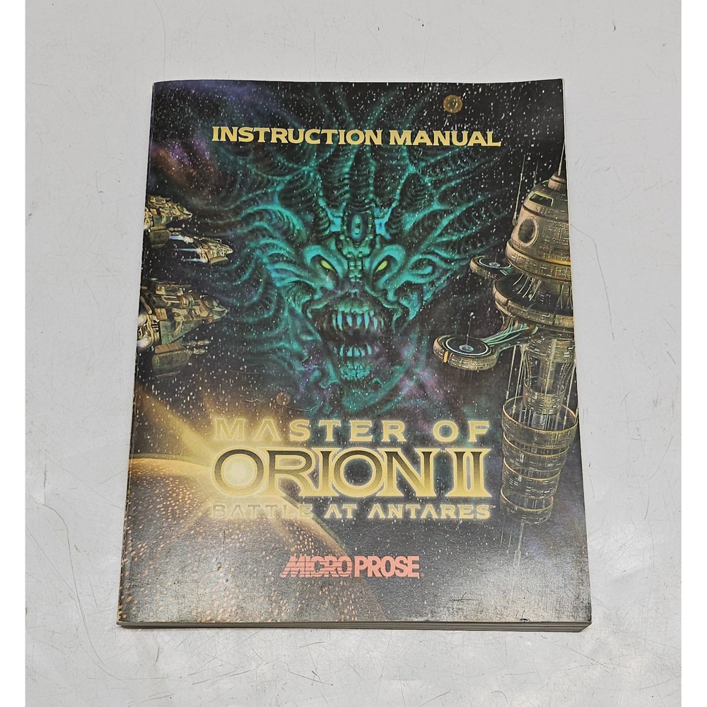 Master of Orion II Battle at Antares Instruction Manual PC Game MicroProse 1996